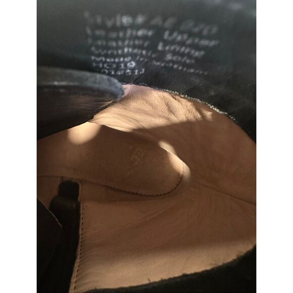 J.Crew Multi Buckle Black Leather Zip Boots/Booties, Size 7.5 - Picture 8 of 12